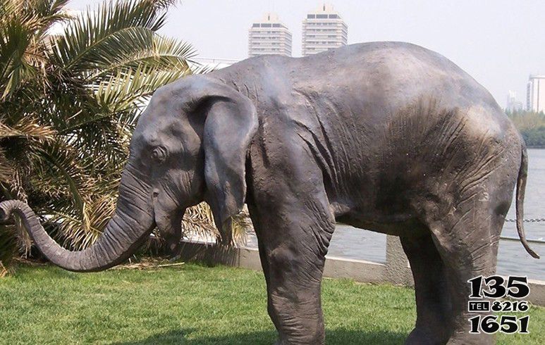 大象雕塑-公园仿真动物景观大象雕塑高清图片
