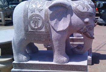 大象雕塑-广场景观大理石石雕大象雕塑