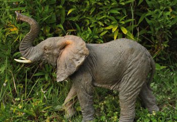 大象雕塑-户外草坪玻璃钢仿真动物大象雕塑