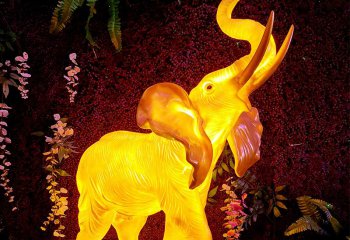 大象雕塑-进群大象景观装饰品照明大象雕塑
