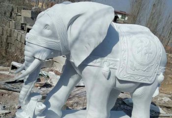 大象雕塑-酒店寺院大理石石雕大象雕塑