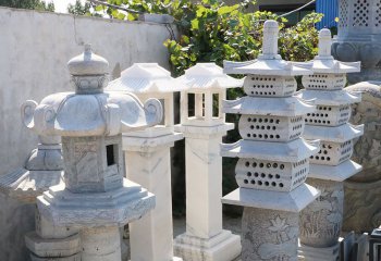 灯笼雕塑-石灯庭院花园户外中式造景装饰大理石灯笼