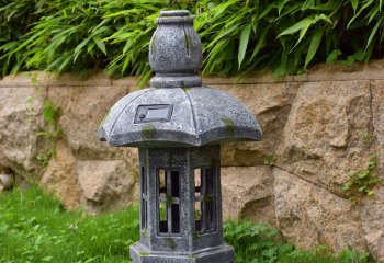 灯笼雕塑-石灯太阳能摆件落地日式庭院草坪微景观灯
