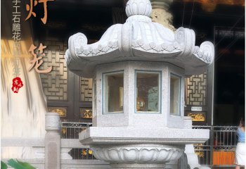 灯笼雕塑-寺院景观灯大理石仿古户外摆放石灯笼摆件雕塑