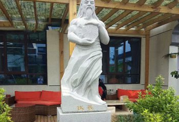 伏羲雕塑-园林人文先始汉白玉伏羲石雕圣像
