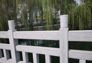 栏杆栏板雕塑-湖边石桥简易大理石镂空栏杆雕塑