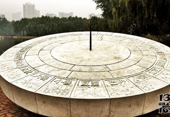 日晷雕塑-公园大型不锈钢创意日晷雕塑