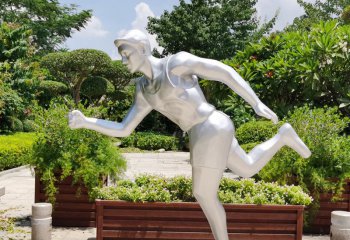 人物雕塑-公园景区不锈钢运动竞技户外奔跑的人物雕塑