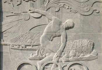 运动雕塑-奥运体育主题人物大理石浮雕运动雕塑