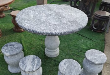 桌椅雕塑-花园户外家用桌椅天然石雕石桌子露台摆件装饰景观雕塑