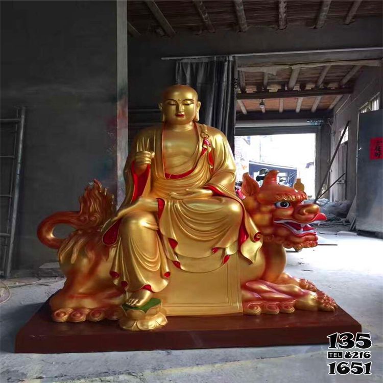 地藏王雕塑-寺庙不锈钢喷金鎏金大型佛像地藏王雕塑高清图片