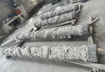 龙柱雕塑-龙柱石雕寺庙古建装饰龙柱雕塑