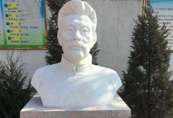 鲁迅雕塑-汉白玉石雕校园名人鲁迅雕塑