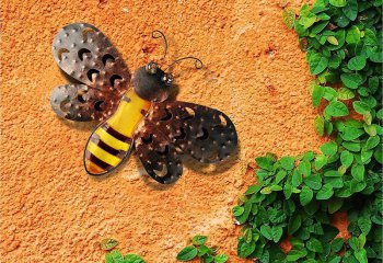 蜜蜂雕塑-校园林园墙壁装饰摆件黄铜蜜蜂雕塑