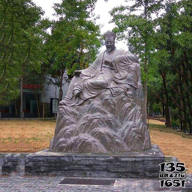 欧阳修雕塑-公园名人铜雕塑像