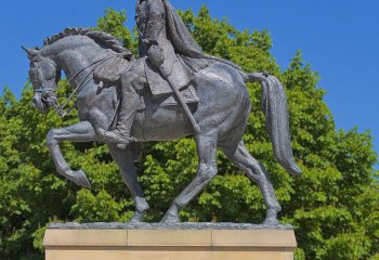 骑马雕塑-公园铜雕西方人物骑马雕塑