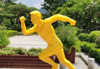 人物雕塑-户外景区玻璃钢运动抽象奔跑的人物雕塑