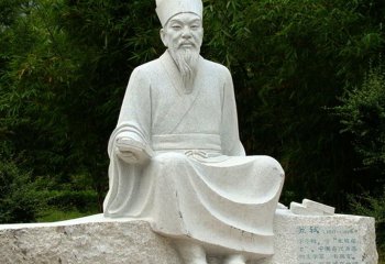 苏轼雕塑-公园园林历史文化名人苏轼苏东坡汉白玉石雕像