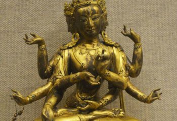 佛母雕塑-寺庙纯铜铸造鎏金尊胜佛母雕塑