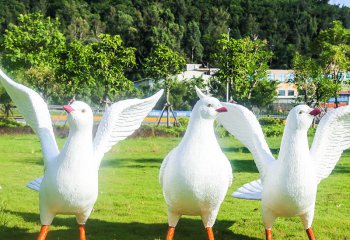 鸽子雕塑-户外大型仿真动物园林景观装饰摆件