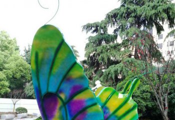 蝴蝶雕塑-玻璃钢彩绘城市蝴蝶雕塑