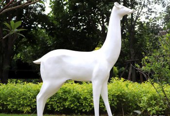 鹿雕塑-玻璃钢树脂公园草坪鹿雕塑