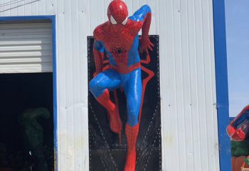蜘蛛侠雕塑-玻璃钢卡通动漫人物蜘蛛侠雕像