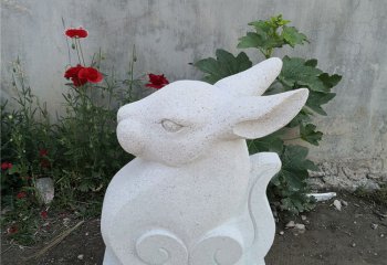 兔子雕塑-酒店门口大理石兔子雕塑