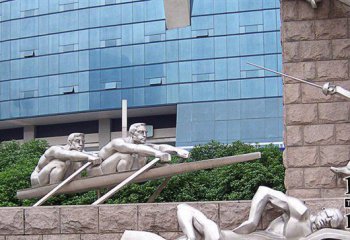 运动雕塑-城市抽象不锈钢运动员主题街边景观雕塑