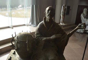 张衡铜雕-博物馆摆放仿古铸铜张衡地动仪雕塑