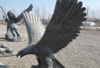 老鹰雕塑-户外动物园摆放石雕老鹰雕塑