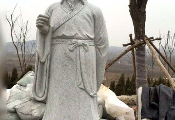 柳公权雕塑-小区公园摆放唐朝著名书法家诗人柳公权大理石雕塑像