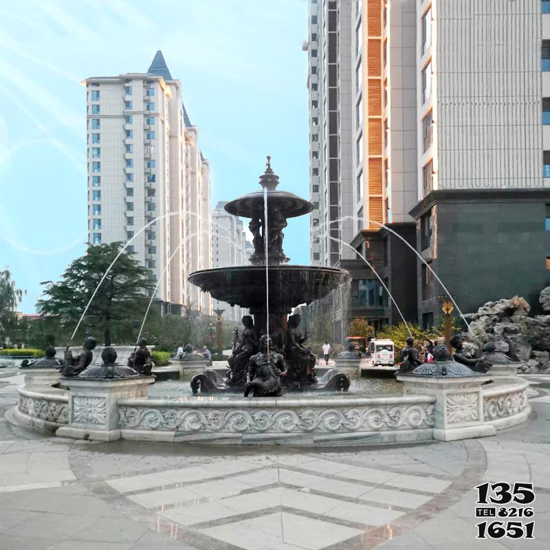 喷泉雕塑-城市广场欧式水景喷泉景观雕塑高清图片