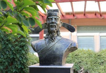 沈括雕塑-景区园林历史名人中国古代科学全才沈括铜雕头像