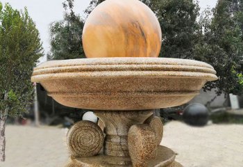 风水球雕塑-花岗岩电动风水球喷泉雕塑