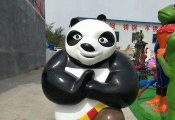 玻璃钢的耐久性助力卡通熊猫雕塑公园风采