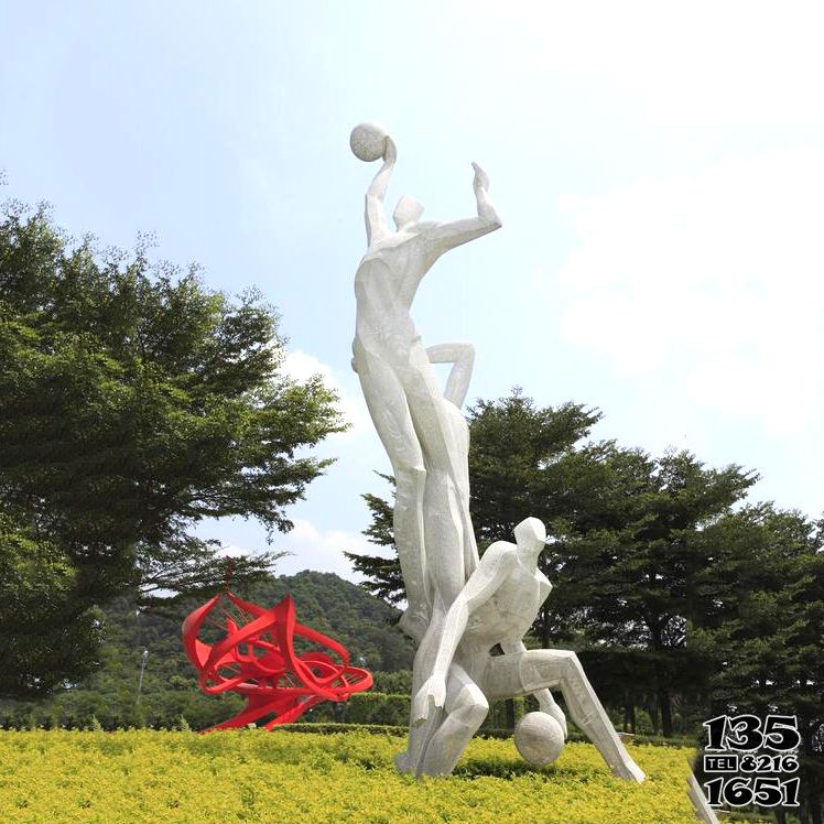 篮球雕塑-打篮球不锈钢网格公园体育运动人物雕塑摆件高清图片