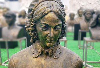 南丁格尔雕塑-纯铜头像医院名人南丁格尔雕塑