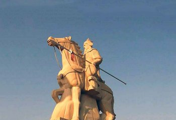 骑马雕塑-唐代石雕名将著名军事家郭子仪骑马雕塑