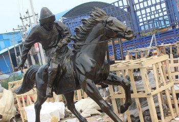 骑马雕塑-现代公园人物景观铜雕骑马雕塑