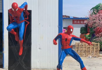 蜘蛛侠雕塑-大型仿真人物动漫童趣蜘蛛侠雕塑