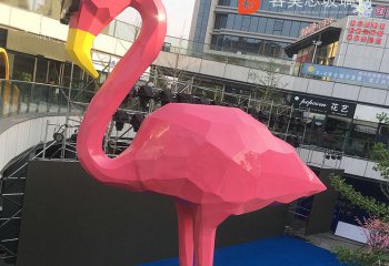 火烈鸟雕塑-商场摆放大型玻璃钢火烈鸟雕塑