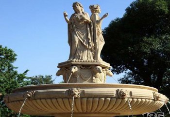 喷泉雕塑-公园景观浮雕西方人物喷泉石雕