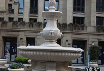 喷泉雕塑-商业广场景观-石雕大理石喷泉