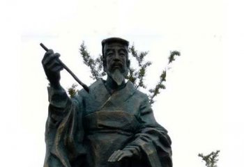 王羲之雕塑-公园广场做旧浮雕书圣王羲之铜雕塑像
