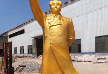 毛泽东雕塑-景区纯金打造世界伟大领袖毛主席毛泽东雕塑