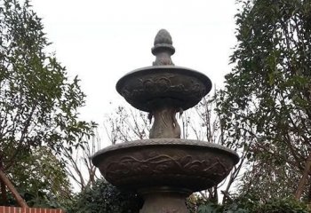 喷泉雕塑-花园广场摆放玻璃钢仿铜喷泉雕塑