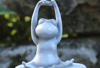 青蛙雕塑-公园不锈钢抽象青蛙雕塑