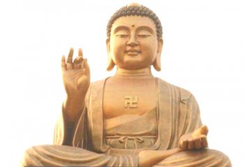 如来佛祖雕塑-户外大型不锈钢喷漆释迦牟尼如来佛祖雕塑
