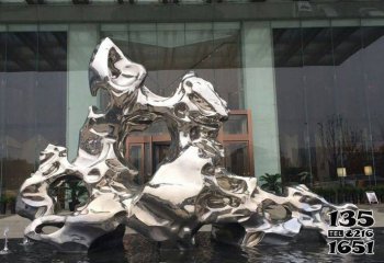 太湖石雕塑-城市街道创意个性不锈钢太湖石雕塑